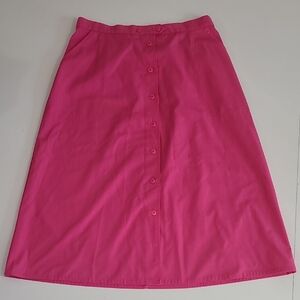 Bright Pink Vintage Skirt With Pockets